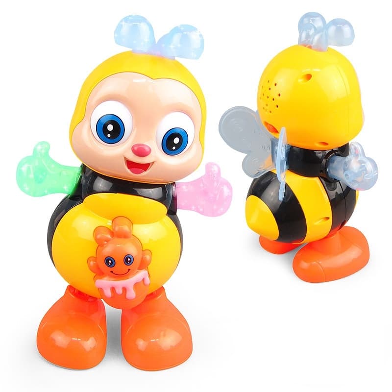 Abelha de música Infantil  Pode cantar, dançar, balançar, cartoon abelha luz elétrica brinquedo musical