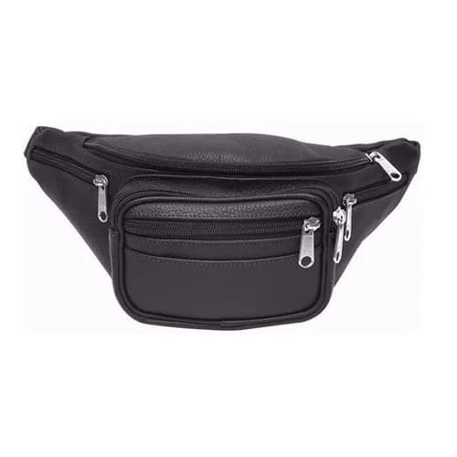 Pochete Masculina Bolsa Cintura Motoqueiro Couro