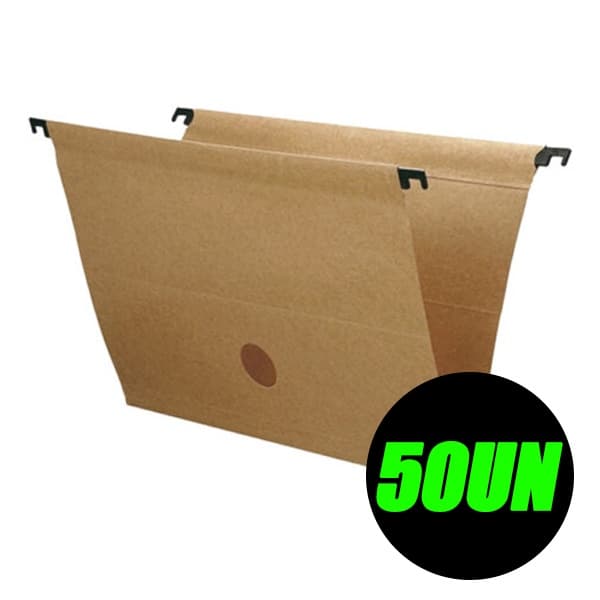 Pasta Suspensa Kraft Para Arquivo Caixa C/ 50 Completa