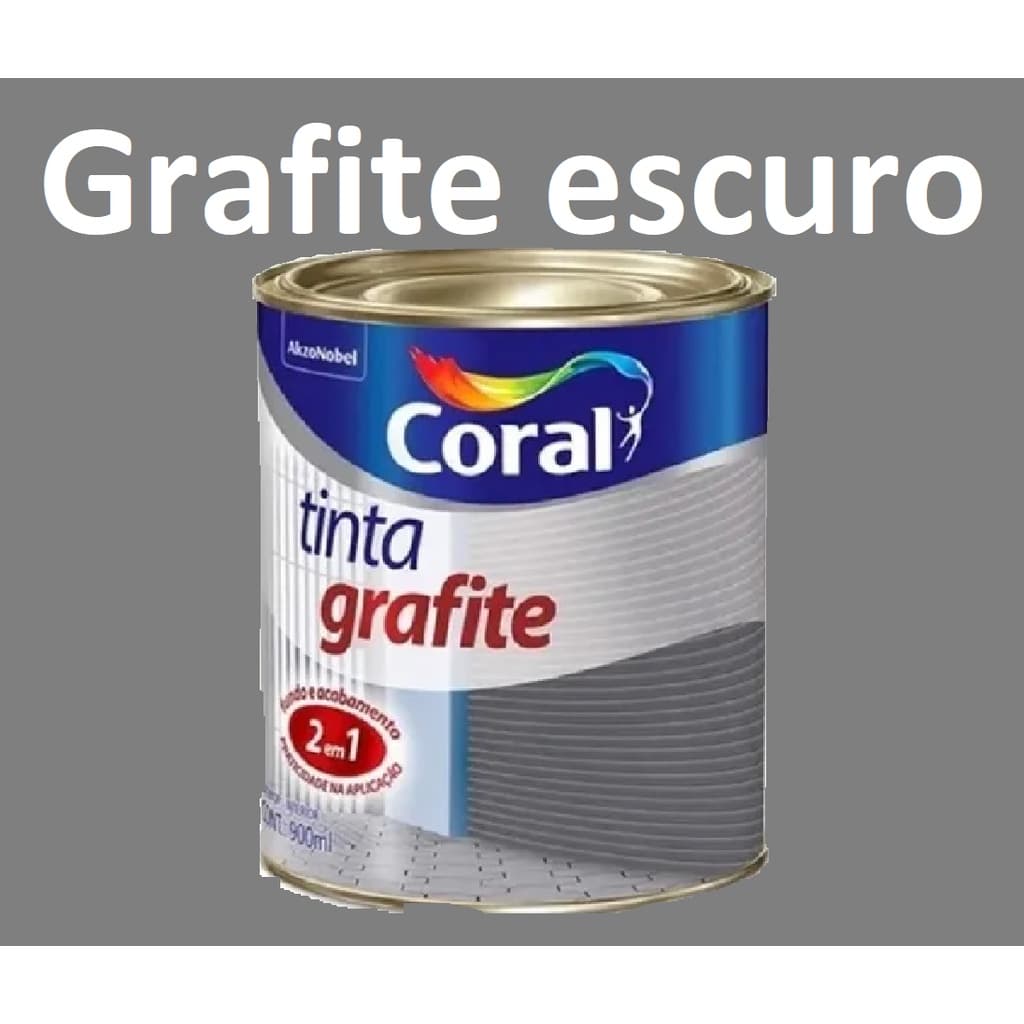 Tinta Grafite 900ml Fosco Fundo E Acabamento Coral
