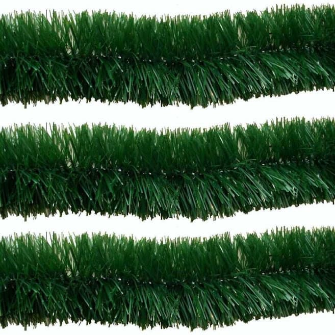 6 Pçs Festão Arvore De Natal Verde 8 Cm X 2 M Oferta Luxo