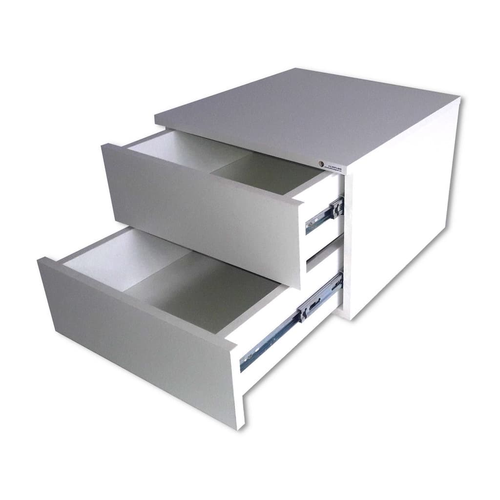 kit 2 Mesa de cabeceira com 2 gavetas, 100% mdf