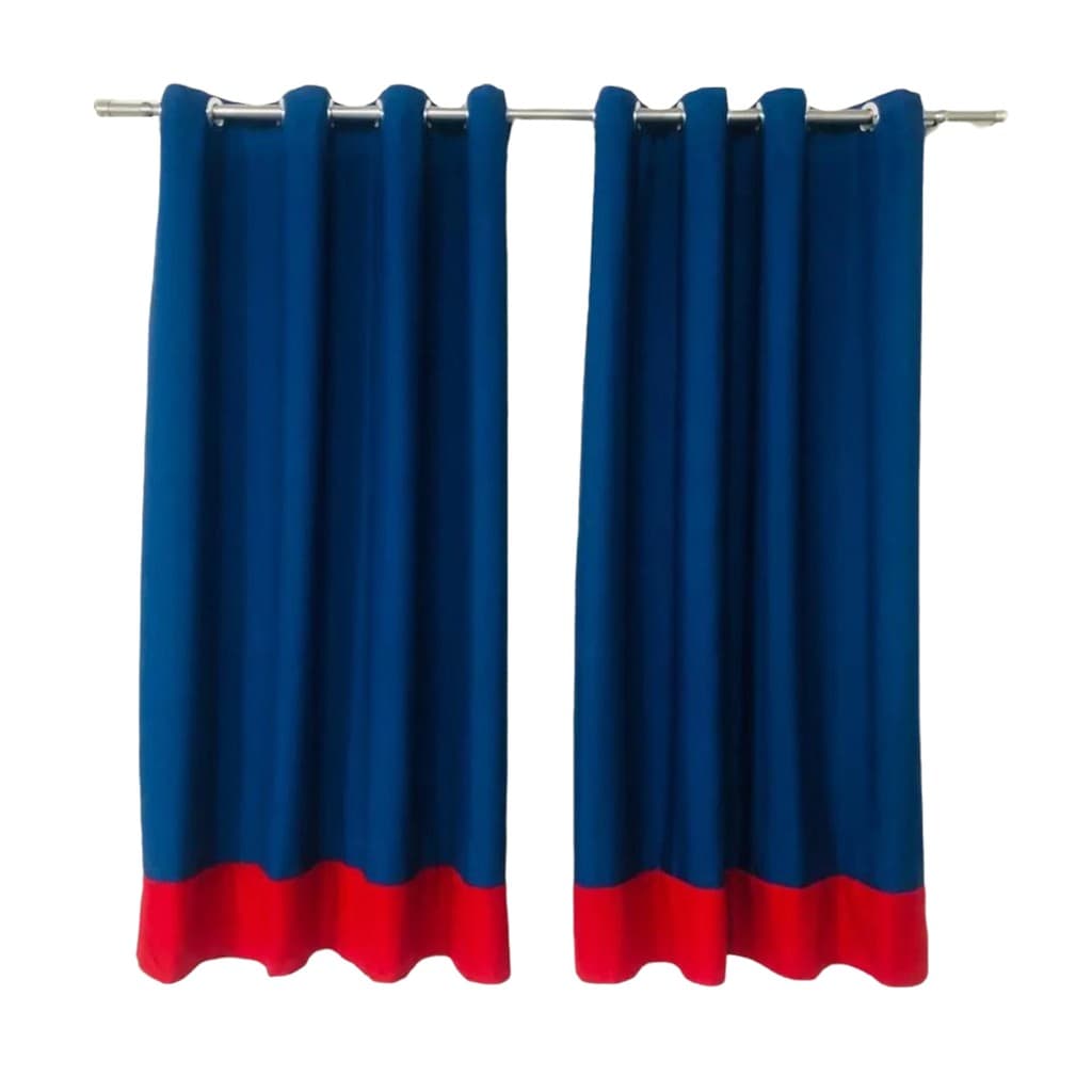 Cortina Sala de Jogos Quarto Infantil Azul e Vermelho