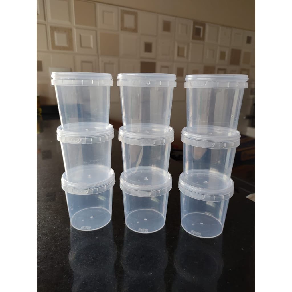 200 POTES REDONDOS PREMIUM 500 ML COM TAMPA LACRE