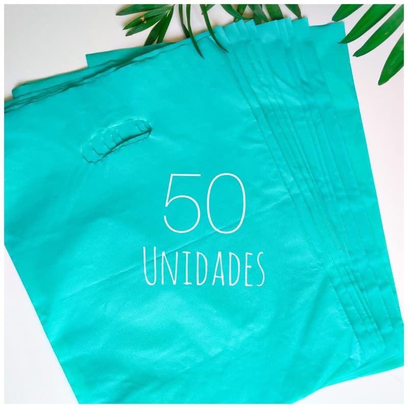 Kit 50 Sacolas Premium Boca De Palhaço Textura 30x40 Opções