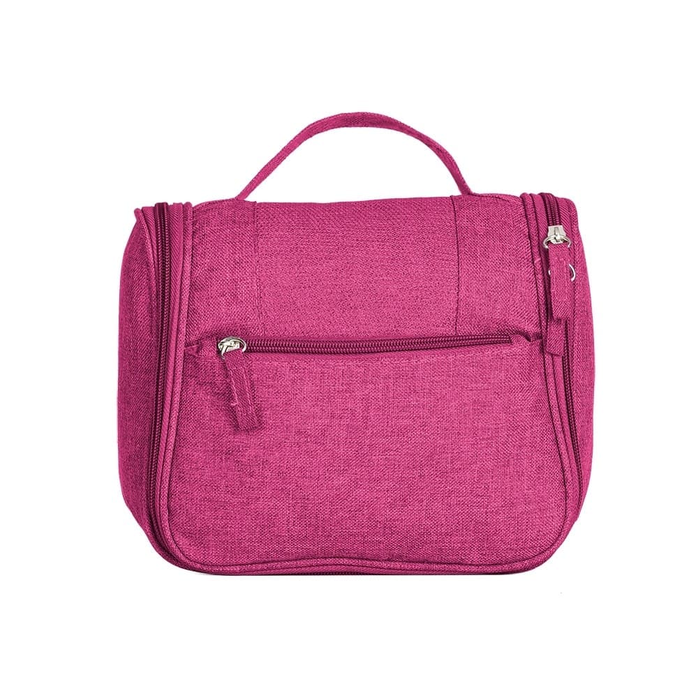 Necessaire Oxford Rosa Para Higiene Feminina + Maquiagem