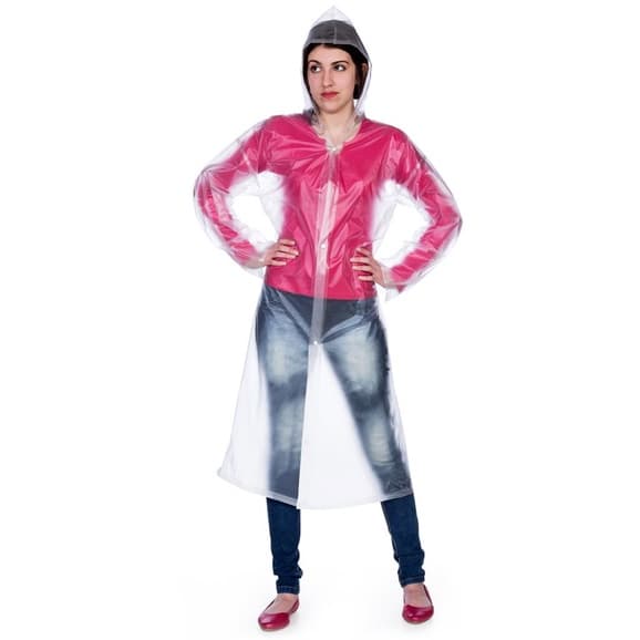 Capa De Chuva sem Forro Pvc Transparente Nikokit