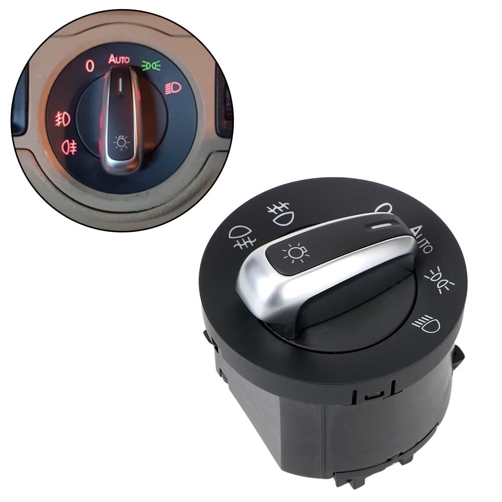 Botão Da Luz De Nevoeiro Cabeça Para Golf Jetta Mk5 Mk6 Gti Passat B6 B7 Cc Tiguan Touran 5nd941431b Interruptores De Lâmpada Cromo Auto Farol Interruptor