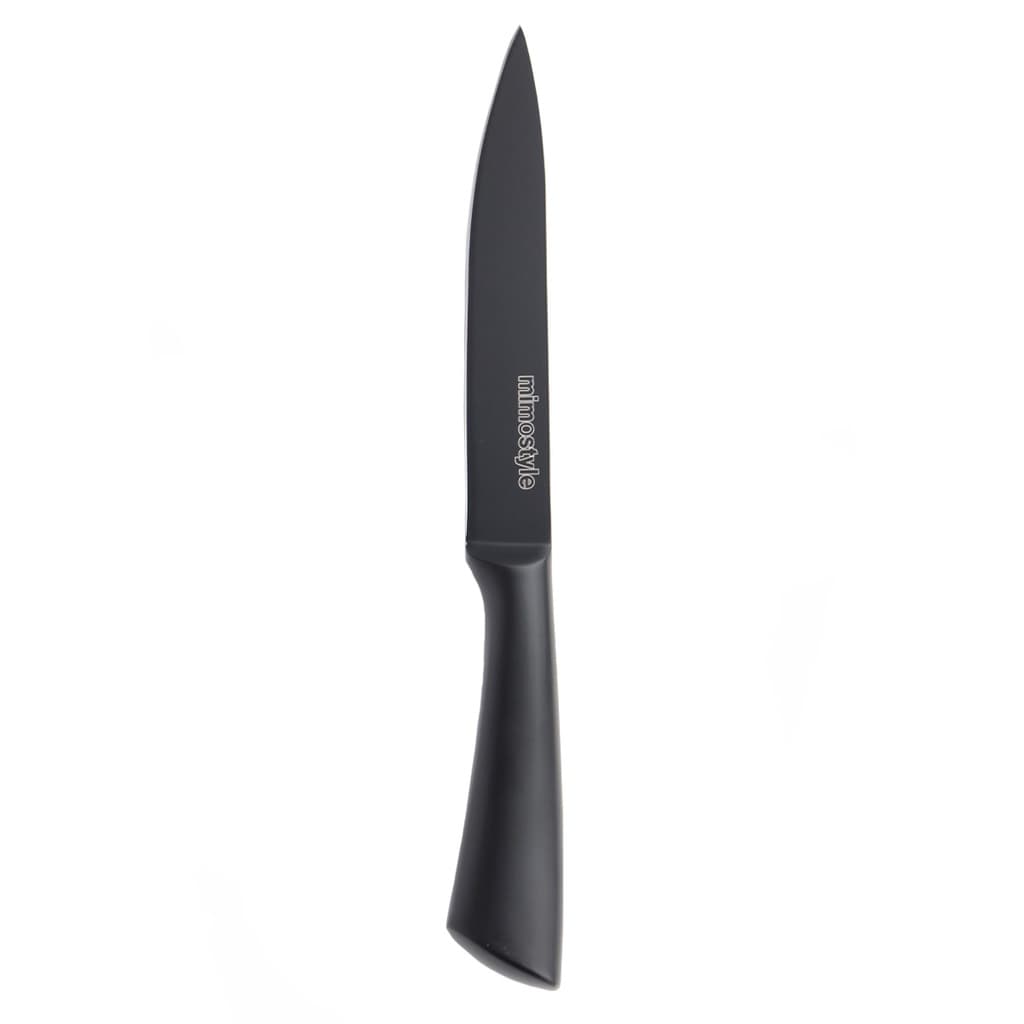 Faca De Cozinha Premium Multiuso Profissional Para Churrasco Filés E Legumes Em Aço Inox E Cabo Preto