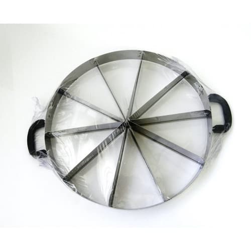 Bolo Pizza Torta Pudim Cortador Marcador 12 Pedaços Inox