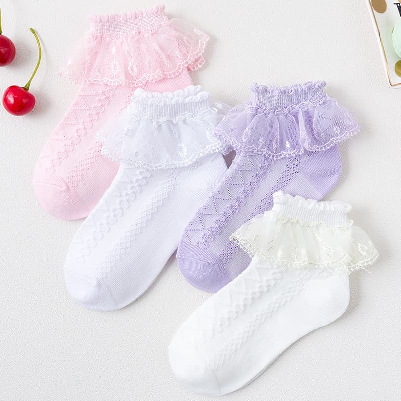 Meias De Bebê Algodão Para Meninas Bebês