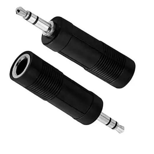 Plug Adaptador P10 Femea Para P2 Macho Stereo Auxiliar Som