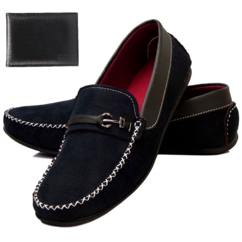 Sapato Mocassim Masculino Casual Confortável + Carteira Masculina Slin Sintético Promoção