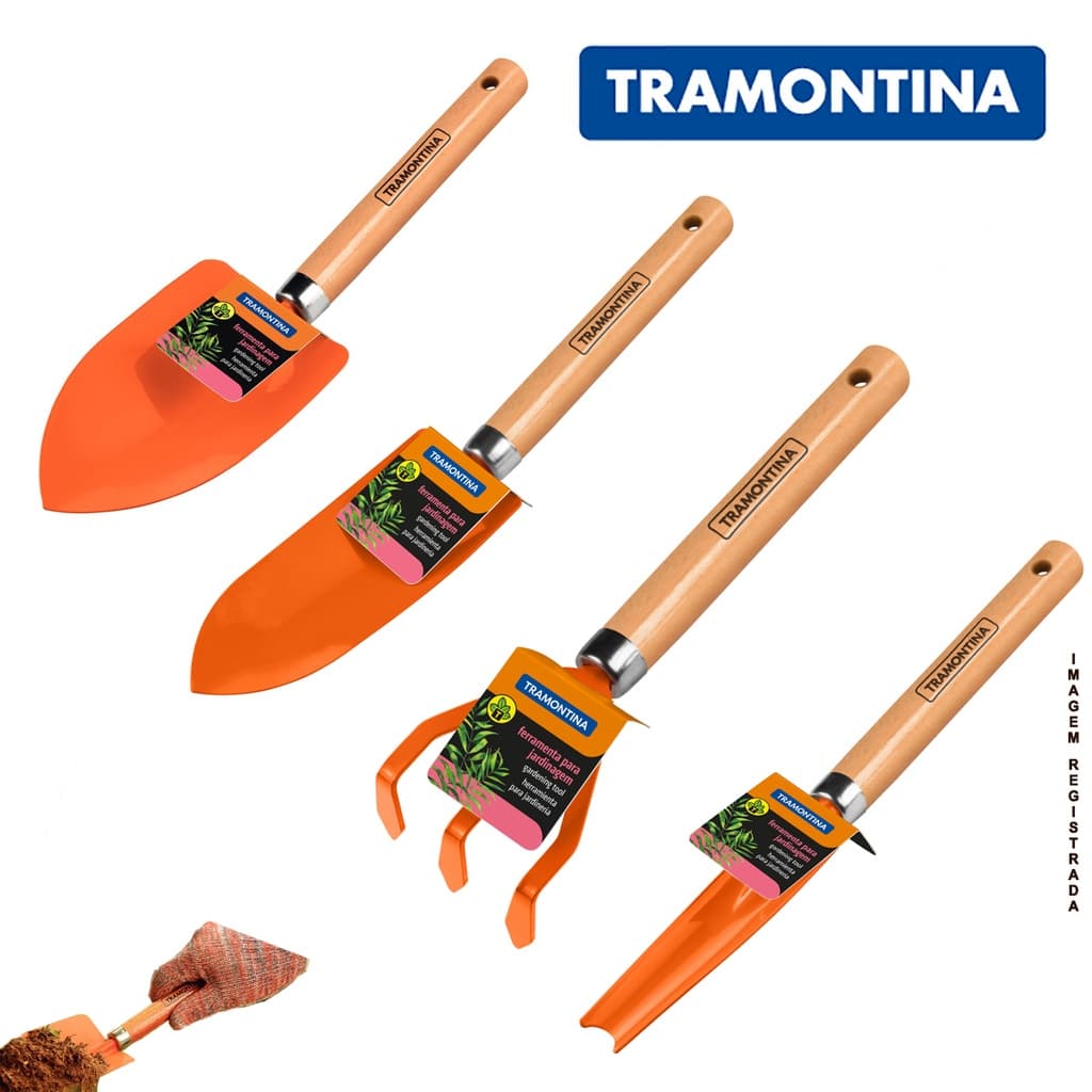 Kit 4 Pazinha Jardim Ancinho Jardim Arrancador De Inço Metálica TRAMONTINA