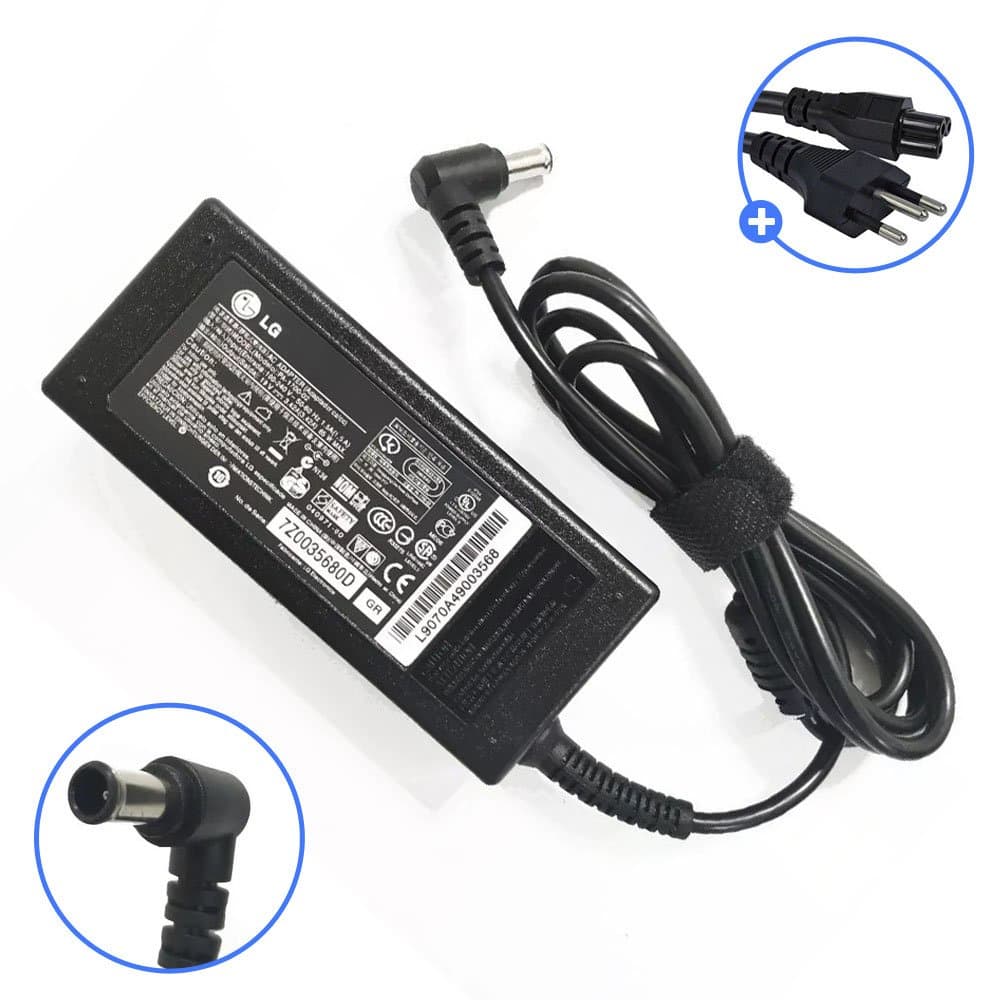 fonte Compatível Carregador Para Notebook LG 19v 3.42a 65w Da-65f19 Da-65g19