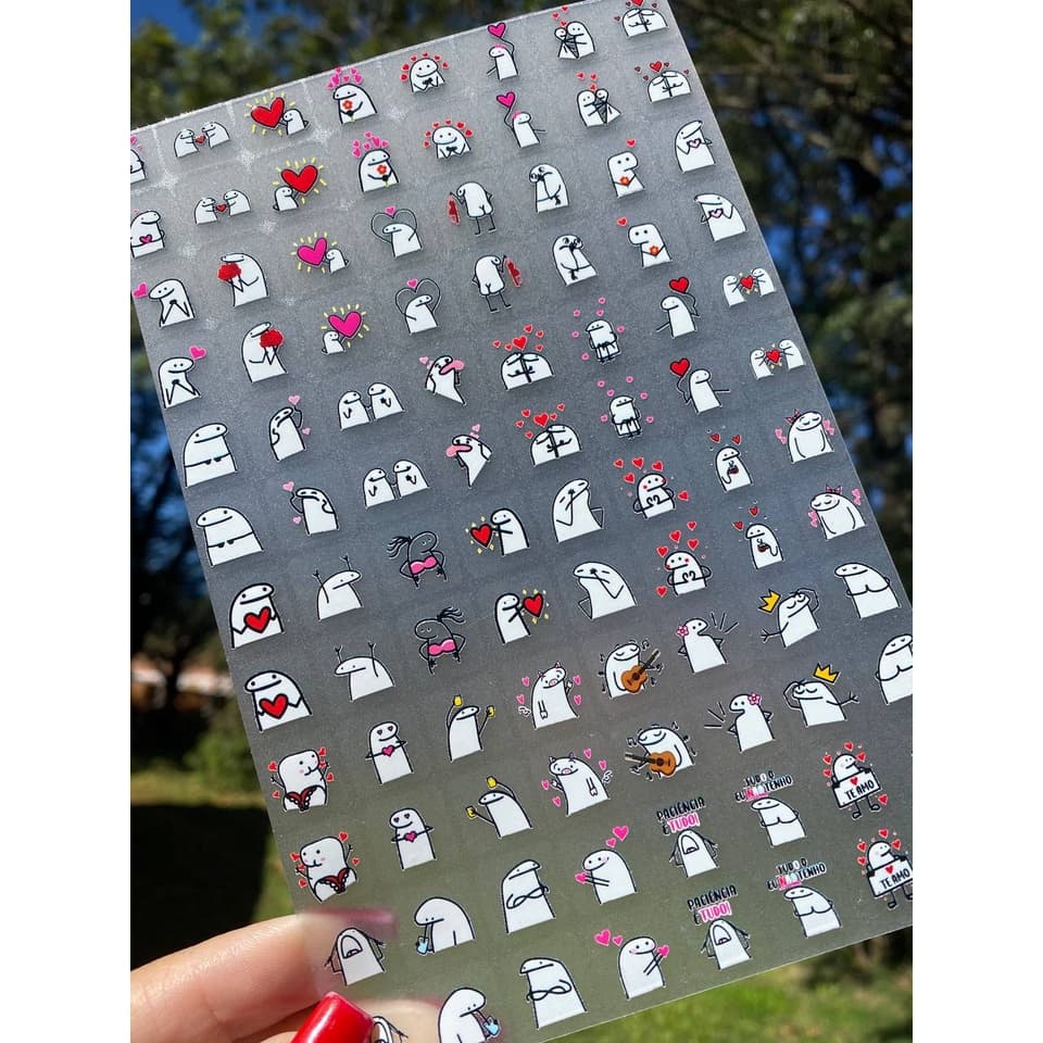Big Cartela De Películas Para Unhas Com 96 Películas Modelo Flork / Bentô  Promocional