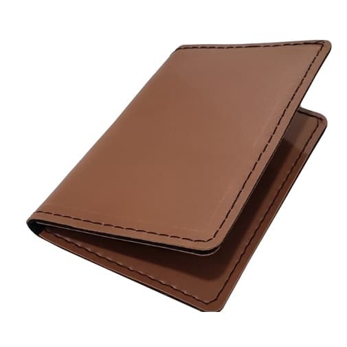 Carteira Porta Documentos Couro Caramelo Vertical slim