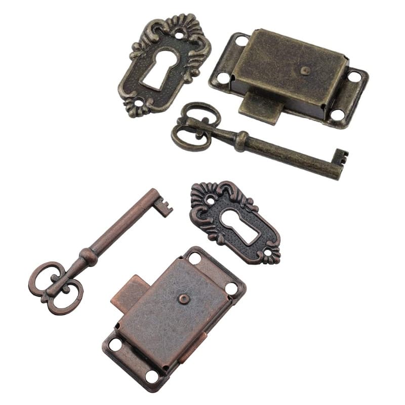 Antique Iron Drawer Locks Decorative Furniture Locks with for Household