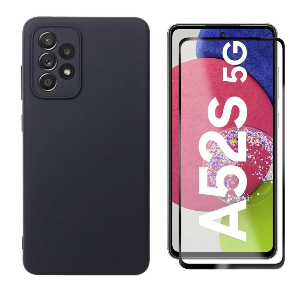 Capa Capinha Case Aveludada + Película de vidro 9D SAMSUNG GALAXY A52s 5G
