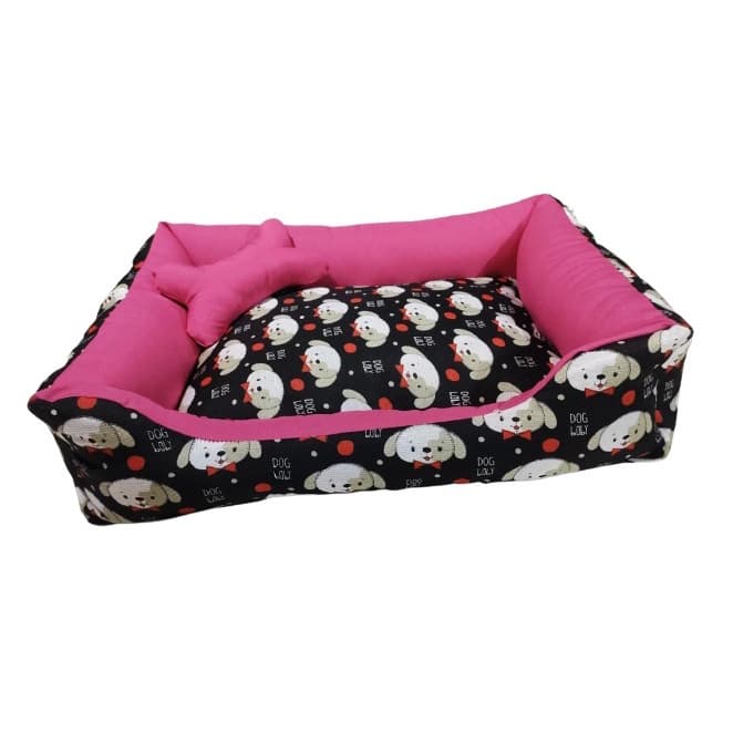 Caminha Pet 60 x 50  Cama para Cachorro/Gato Porte Médio lavável + Ossinho ou travesseirinho