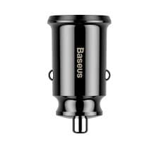 Carregador Veicular Baseus Mini Dual Qc3.0 30w Max Com Luz