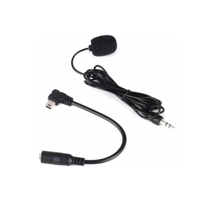 Kit Microfone Lapela + Cabo Adaptador P/ Gopro Hero 3 3+ 4