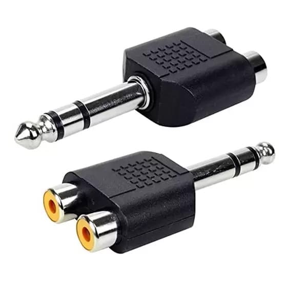 Plug Adaptador P10 Stereo X 2 Jack Rca Fêmea