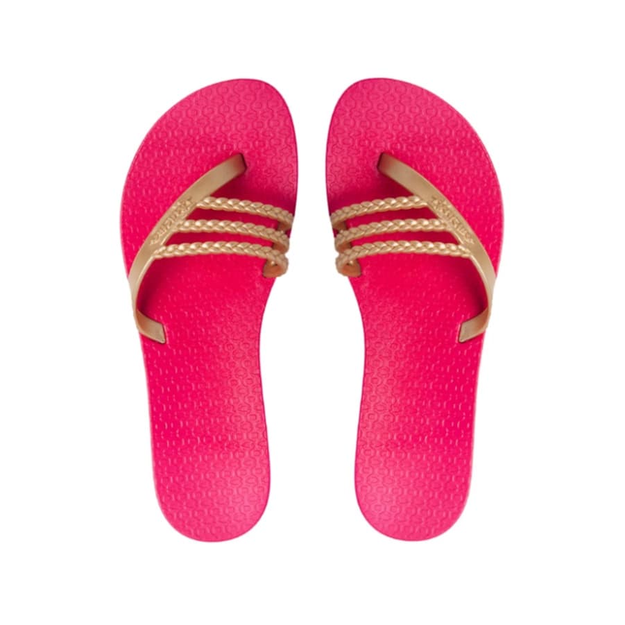Chinelo Sandália  Ipanema Stella rosa/ouro  moda verão Feminino envio imediato