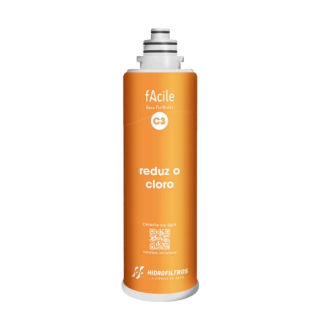 Refil Filtro Purificador Facile C3 Reduz Cloro Hidro Filtros
