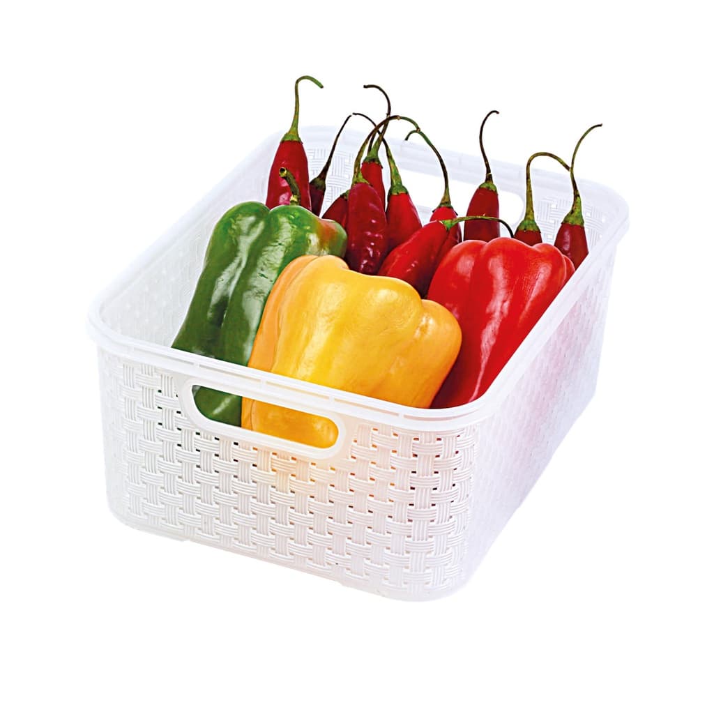 Organizadores de Geladeira Rattan 4L para Geladeira Cozinha Organizada Organização de Frios