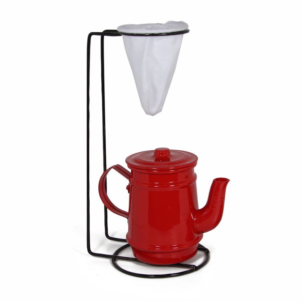 Kit Mini Bule 400 Ml Com Suporte Coador