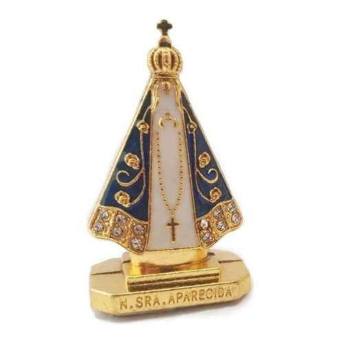 Kit 120x Nossa Senhora Aparecida Para Carro Com Strass