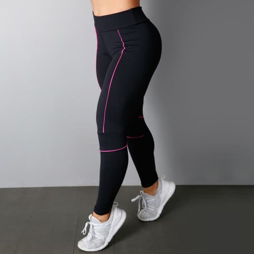 Legging Feminina Classic Vivo Rosa Poliamida Calça Legging Fitness Academia FD Modas