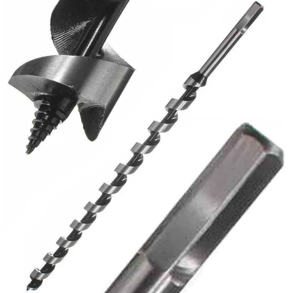 Broca 46cm = 460mm x 14mm Mourão Estaca Palanque P/ Madeira Extra Longa Tipo Espiral ou Serpentina