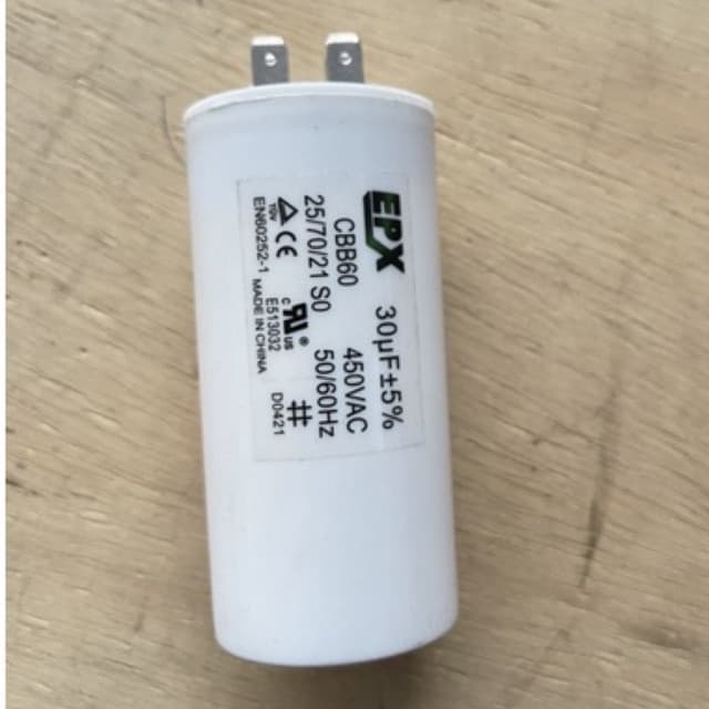 Capacitor Permanente Cbb60 30uf 450vac 50/60 Hz +-5%