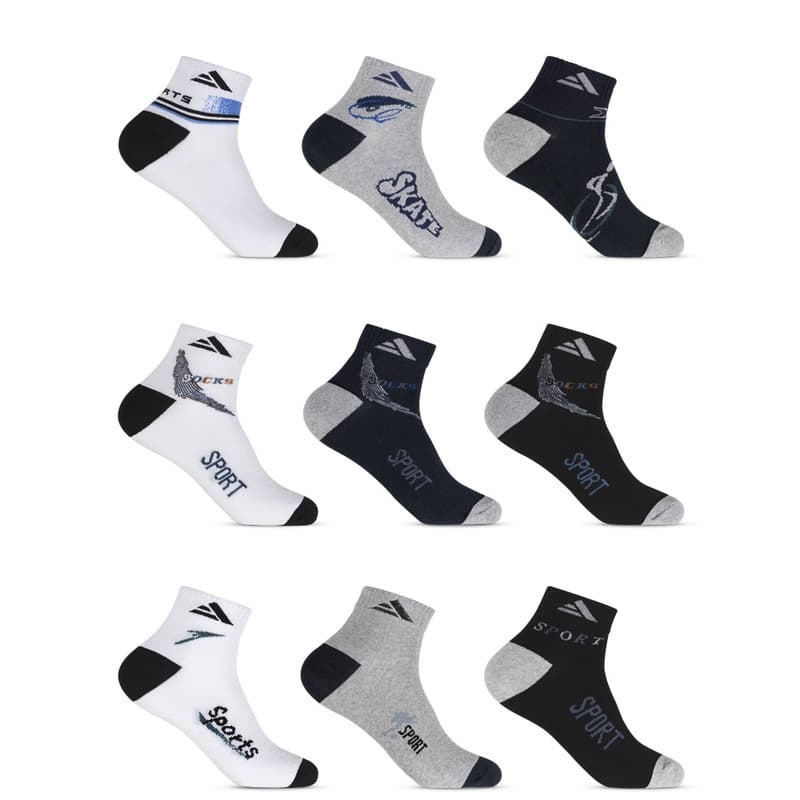 Kit 12 Pares De Meias Masculinas unissex Adulto Cores Sortidas Cano Médio Atacado Promoção