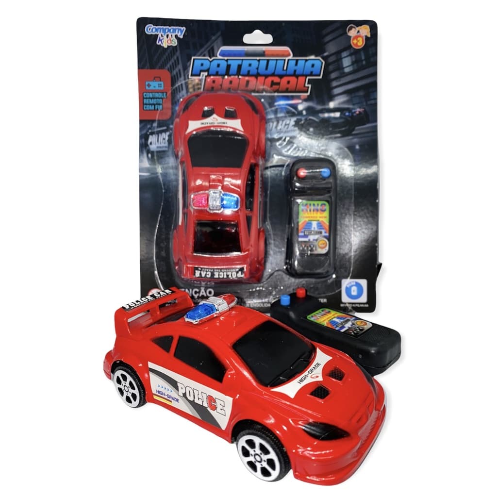 Carro Carrinho De Brinquedo Com Controle Remoto Viatura Da Policia Rota Pronta Entrega