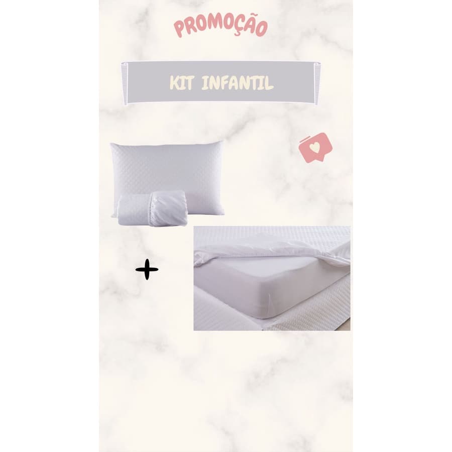 Kit Protetor Capa Colchão Impermeável Solteiro + Protetor Capa Travesseiro Impermeável