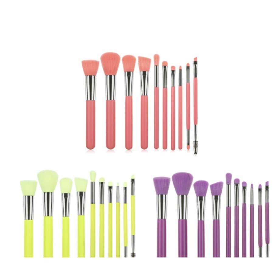 Kit 10 Pincéis Completo Para Maquiagem