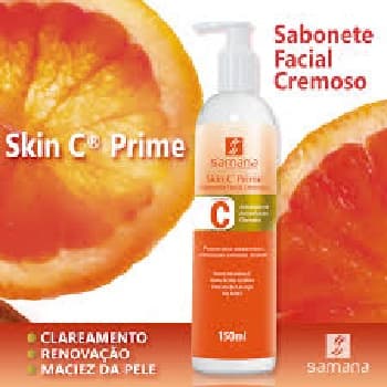 Sabonete Facial Cremoso Vitamina C Skin C Prime Samana 150ml Sabonete Facial