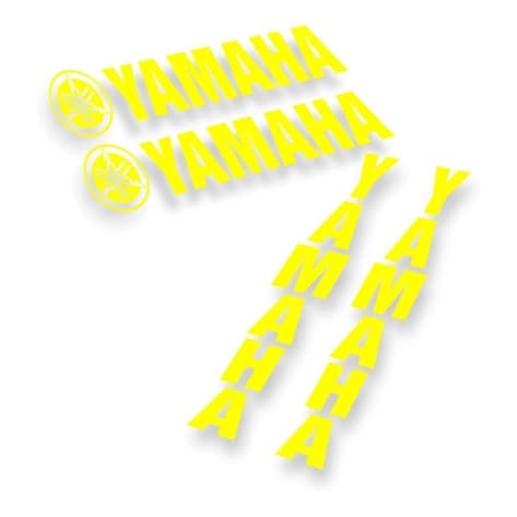 Kit 4 Adesivos Logo Yamaha - Balança + Bengala Todos Modelos