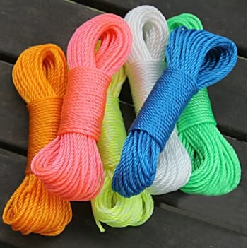 Corda Para Varal De Nylon Com Gancho 10m ou 15m Ou 20 Metros Resistente Colorido Para Casa Em Cozinha Banheiro Multiuso