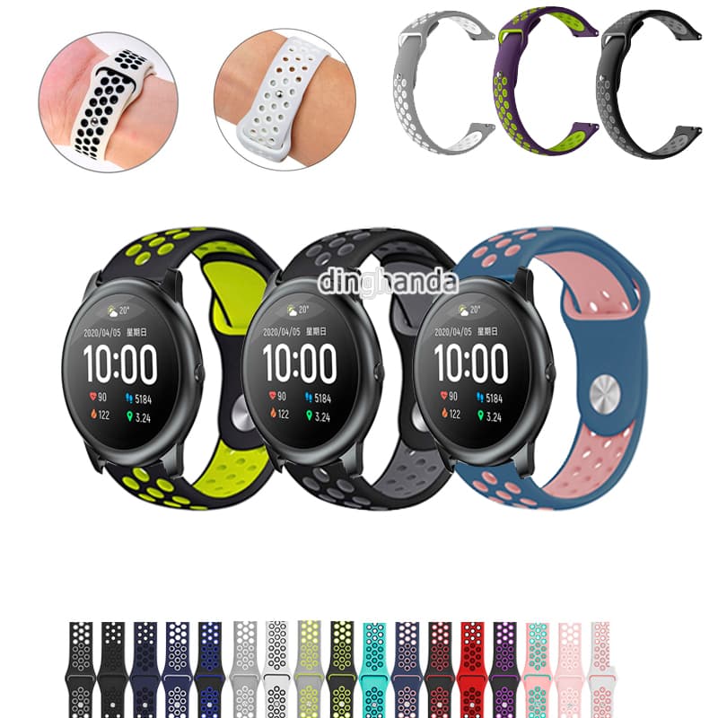22mm Pulseira De Silicone Para Haylou Solar LS05 Substituição Faixa De Relógio Pulseira Pulseira De Relógio Acess