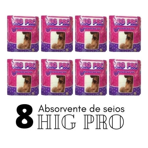 Absorvente Para Seios Descartáveis 240 Un. 8 Pacotes - Higro