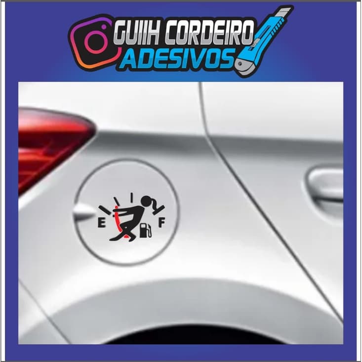 Adesivo Tampa Tanque Medidor Combustível Carro Feminino