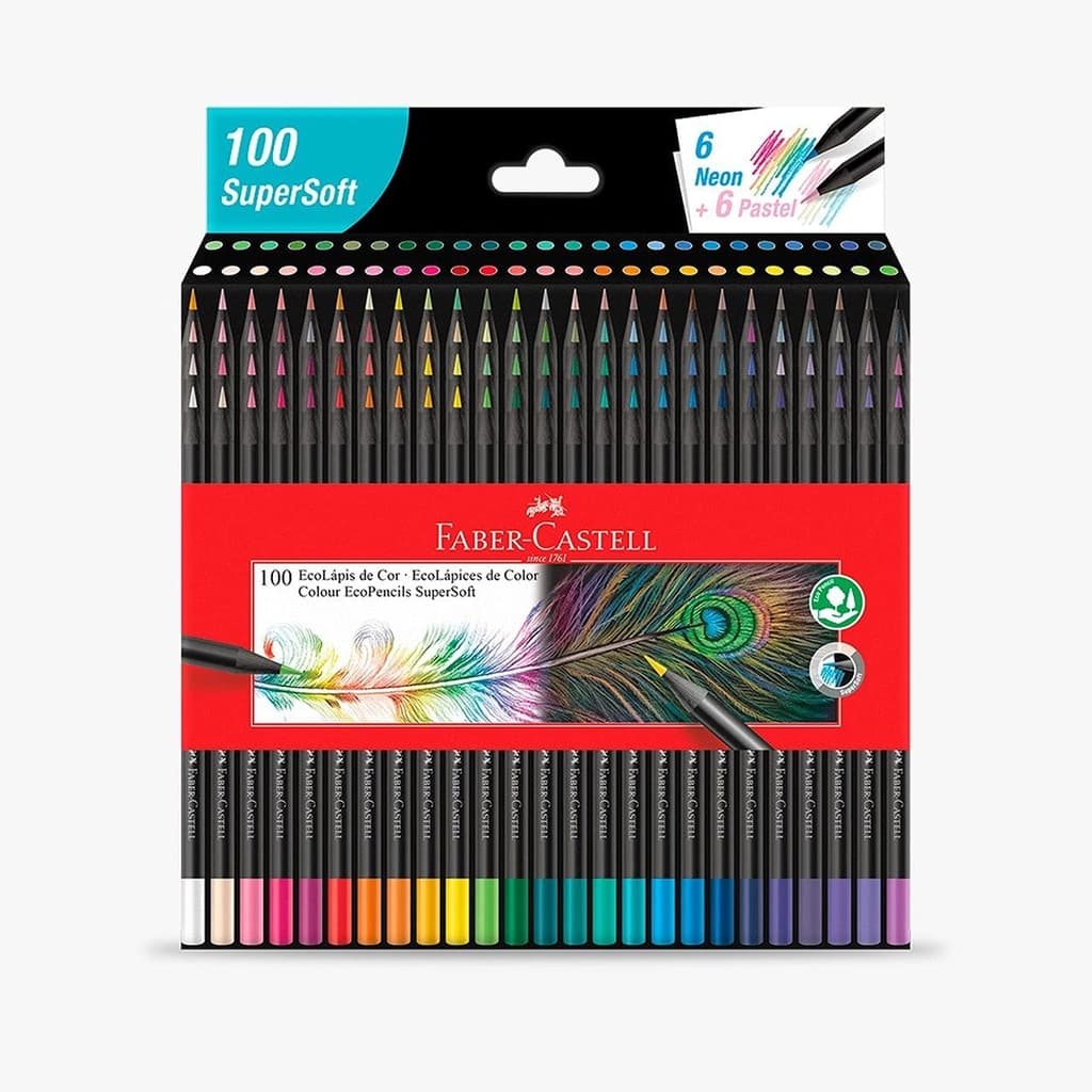 Lápis de Cor Ecolápis Supersoft 100 Cores Faber Castell