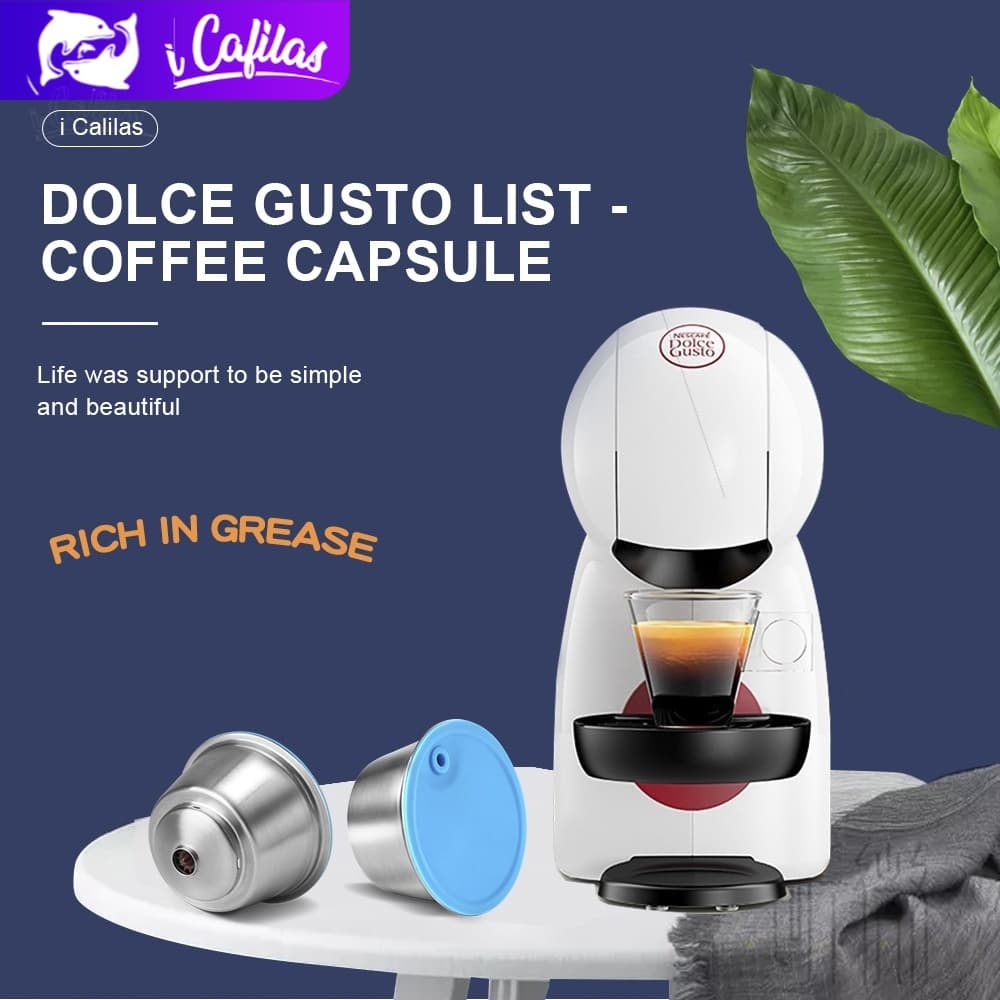 i Cafilas YD01 Cápsula De Café Reutilizável Chávena De Filtro De Aço Inoxidável Sem Crema Para Máquina Dolce Gusto
