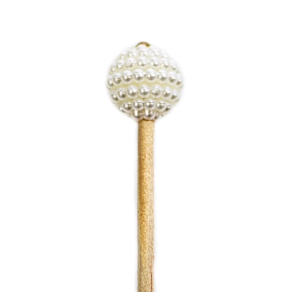 10 / 25 ou 50 Varetas Decorativa para Aromatizador / Difusor Mini Bolinha de Pérolas Creme 1un