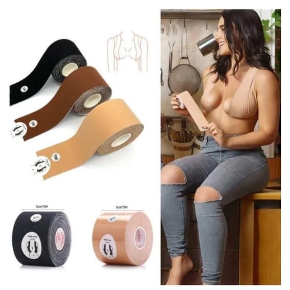 Sutia Adesivo Levanta Peito Seios Fita Boob Up Invisivel Fit 3D A Prova d'Agua Resistente ao Suor