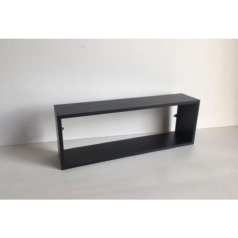 nicho preto para quarto ideal para livros 50x30x15cm